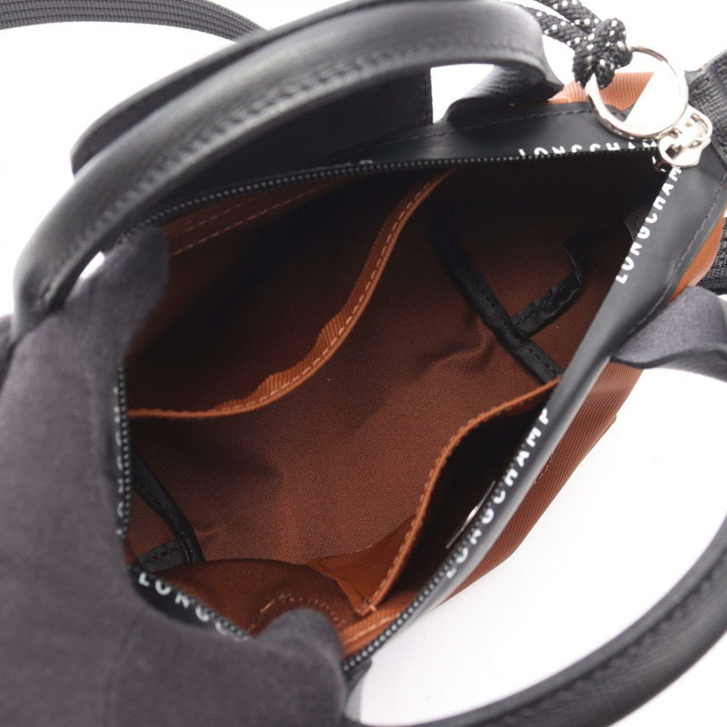 Longchamp Le Pliage Energy XS 手提包 L1500HSR203 帆布皮革棕色黑色全新女款-2