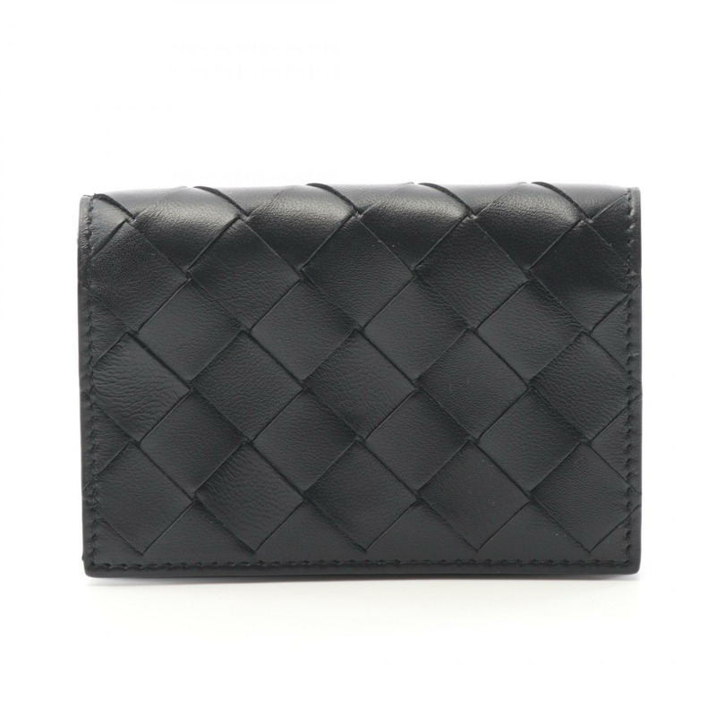 BOTTEGA VENETA Intrecciato 卡包 667141VCPP38425 皮革 黑色 全新 男士 BV-0