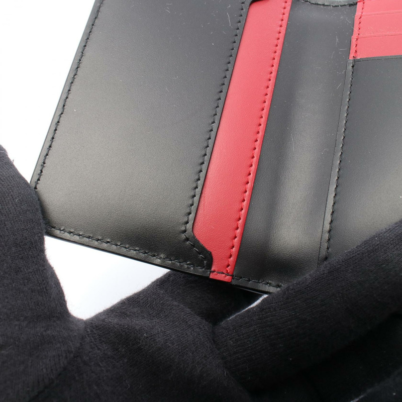 FENDI Fendi Shadow 卡包 7M0349AJF4F19KP 皮革 黑色 紅色 全新 男士-4