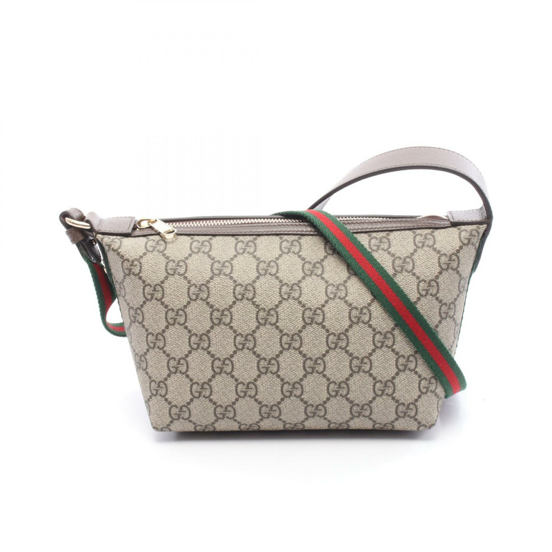 GUCCI Ophidia GG Supreme 單肩包 838477FAE0P9746 PVC 塗層帆布皮革米棕色多色新款女款-0