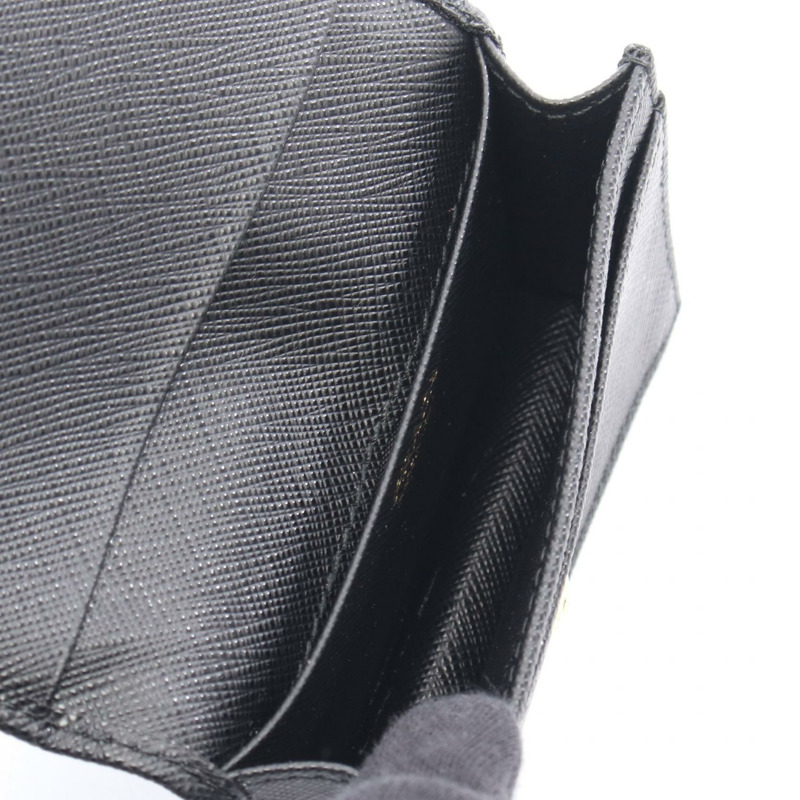 PRADA SAFFIANO 金屬卡夾 1MC122QHHF0002 皮革 黑色 全新 女款-2