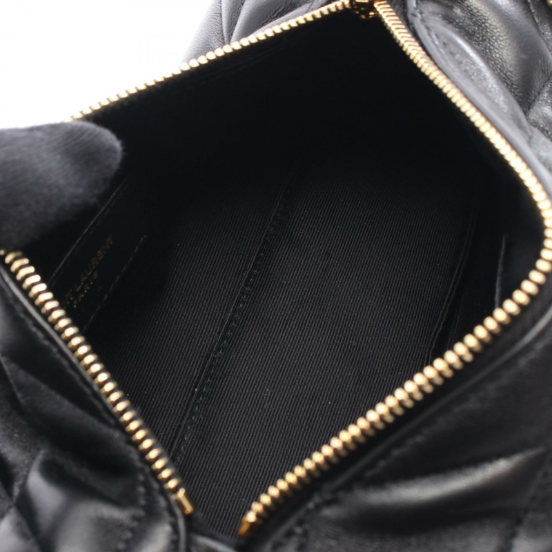 SAINT LAURENT PARIS 單肩包 699703AAAJU1000 皮革 黑色 全新 女款-2