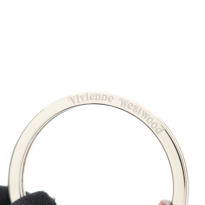Vivienne Westwood I LOVE ORB 鑰匙圈 8203011EUS000DH407 皮革金屬銀色紅色全新女款-2