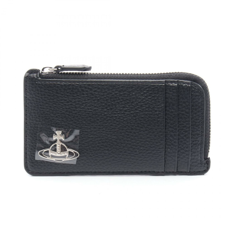 Vivienne Westwood Orb 零錢包 5402000HWS000DN403 皮革黑色全新男女通用-0