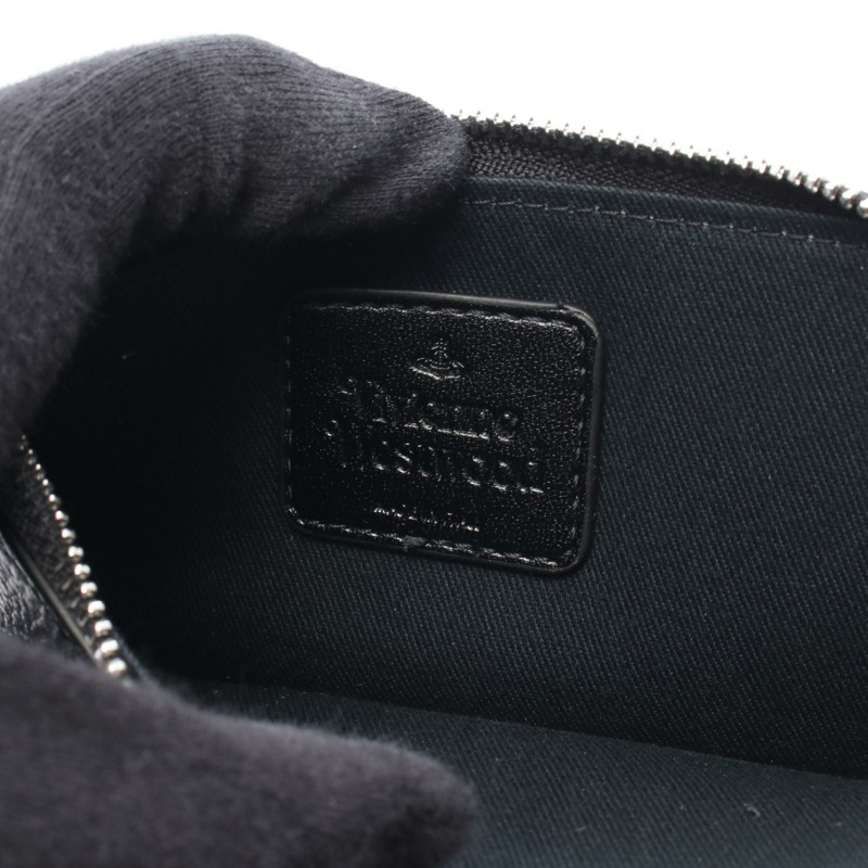 Vivienne Westwood Orb 零錢包 5402000HWS000DN403 皮革黑色全新男女通用-3