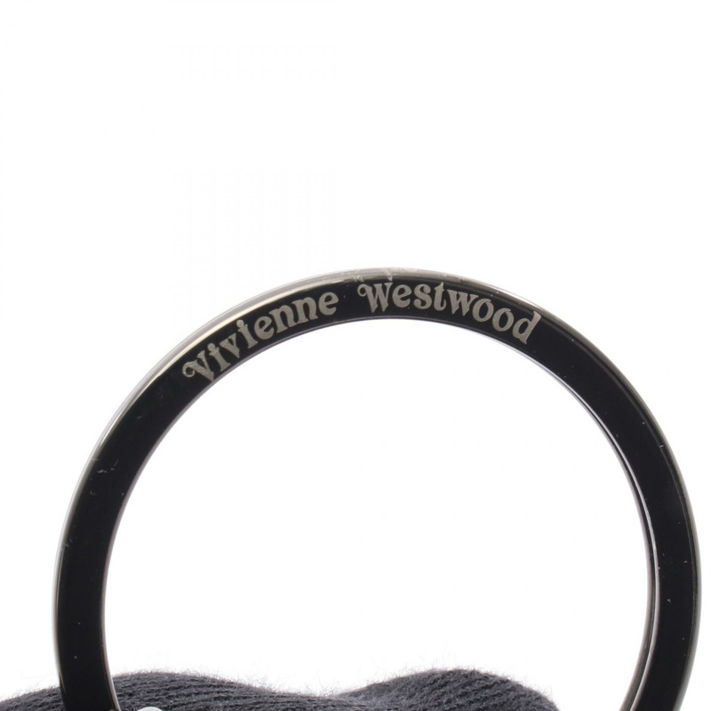 Vivienne Westwood Orb 鑰匙圈 8203011IUOM0014N403 皮革金屬銀色黑色全新男女通用-2