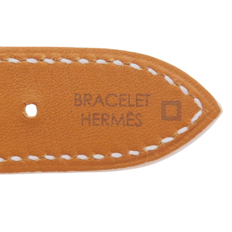 白色箭頭 18K玫瑰金鑽框 皮帶 Heure H 手錶【HERMES 愛馬仕】 #HH1.572/3510732-12