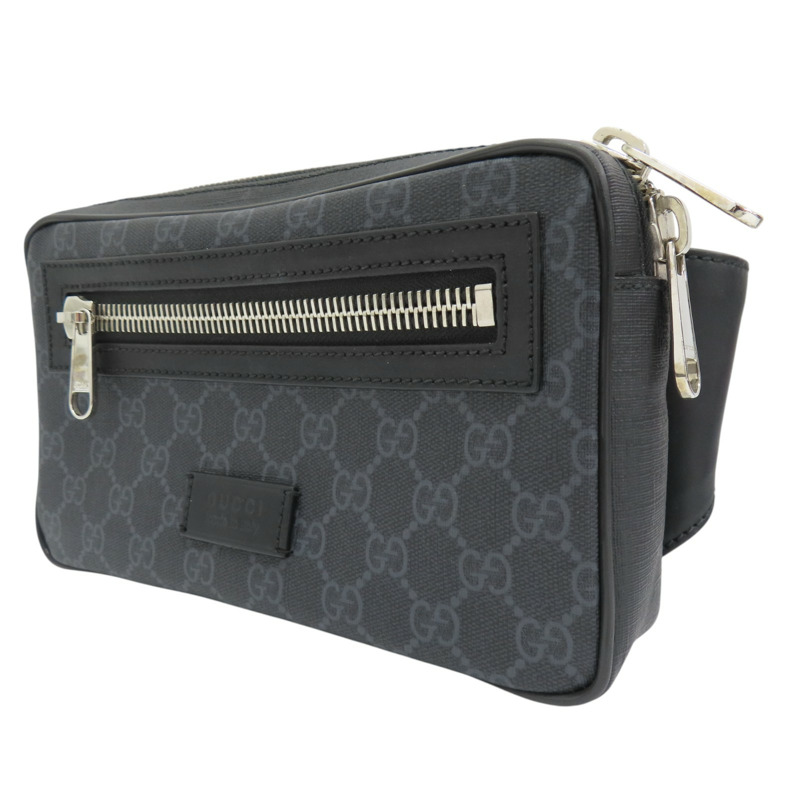 黑色 GG Supreme帆布 腰包【GUCCI 古馳】 474293-2