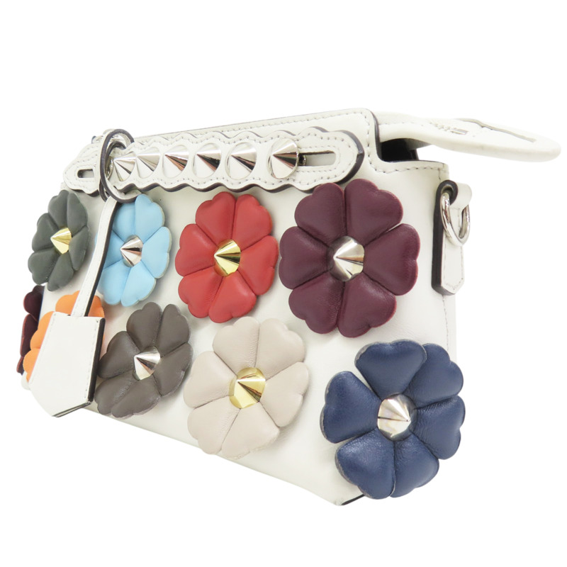 白色 牛皮 花朵 Mini By The Way 肩背包 8BL135-2