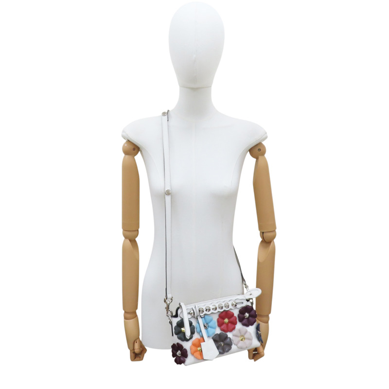 白色 牛皮 花朵 Mini By The Way 肩背包 8BL135-7