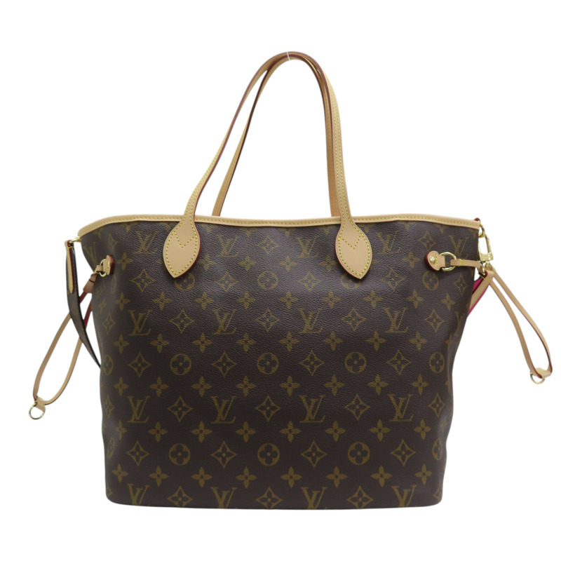 棕色 原花帆布 Neverfull MM Inside Out Stripe 托特包【LOUIS VUITTON LV 路易威登】 M12707-1