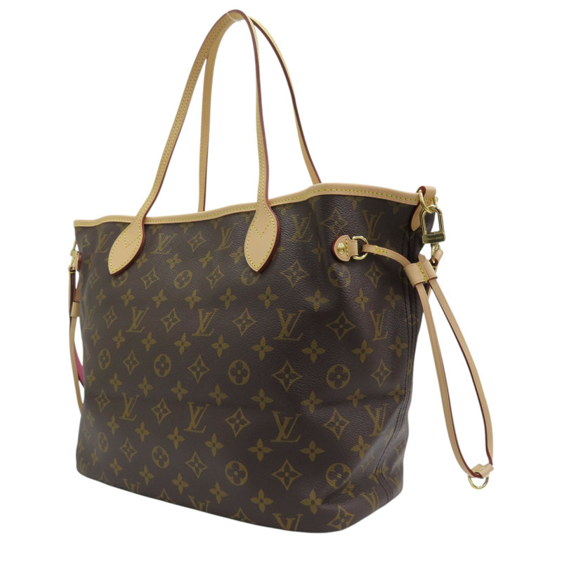 棕色 原花帆布 Neverfull MM Inside Out Stripe 托特包【LOUIS VUITTON LV 路易威登】 M12707-2