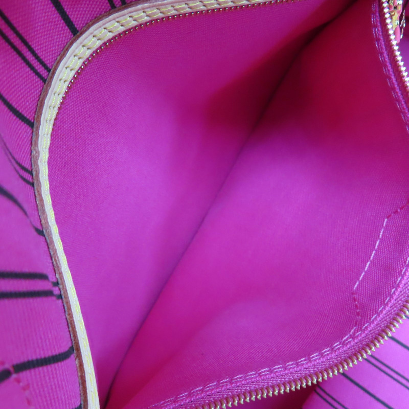 棕色 原花帆布 Neverfull MM Inside Out Stripe 托特包【LOUIS VUITTON LV 路易威登】 M12707-5