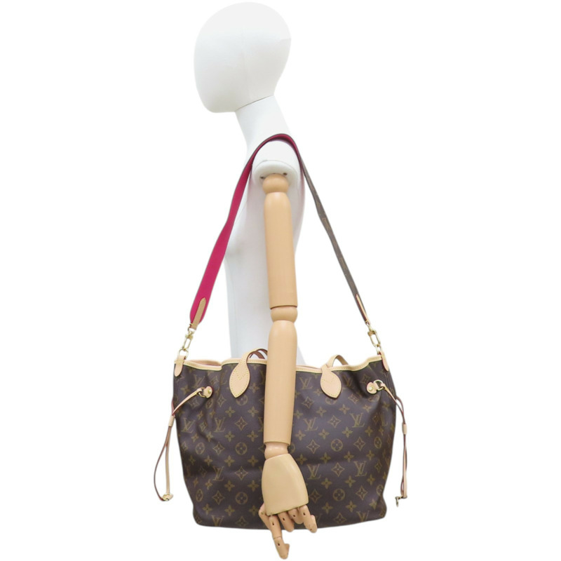 棕色 原花帆布 Neverfull MM Inside Out Stripe 托特包【LOUIS VUITTON LV 路易威登】 M12707-9