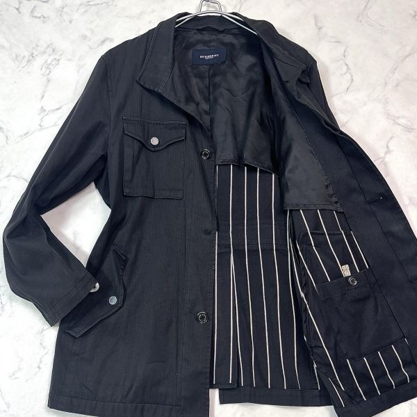 真品Burberry London Blouson 輕質外套 無襯裡後背 男士中號（歐洲S碼）深灰色-0