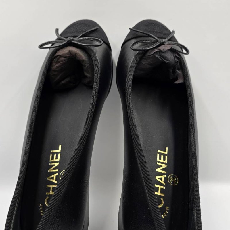 【舊愛新歡】CHANEL 黑色芭蕾舞娃娃鞋-L800081-2