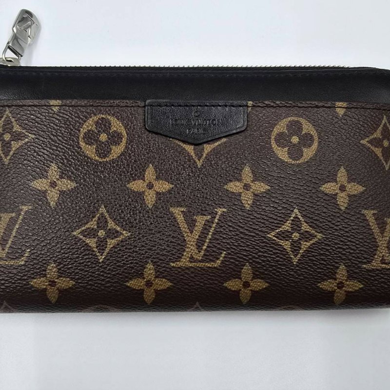 【舊愛新歡】LV 老花拼接手拿ㄇ字長夾-a265908-4