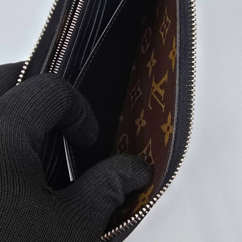 【舊愛新歡】LV 老花拼接手拿ㄇ字長夾-a265908-7
