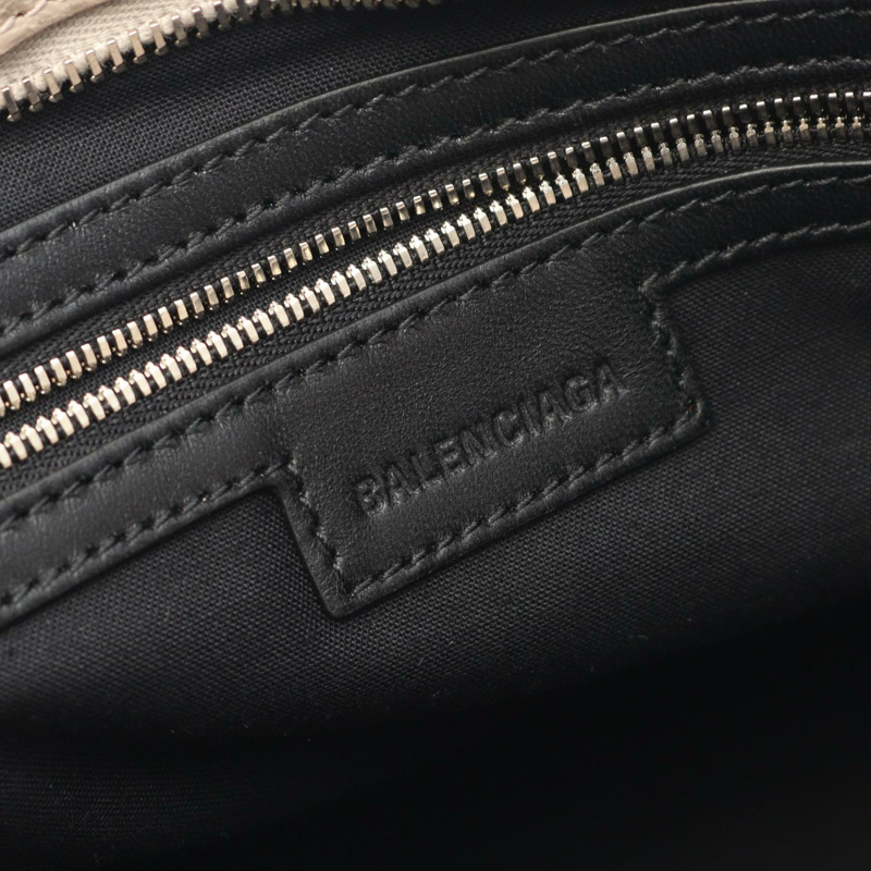 BALENCIAGA Le City 中型單肩包 8230582AA9S9706 皮革 米色 全新-3