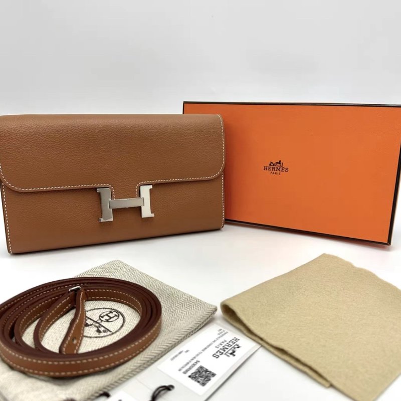 HERMES 金棕銀扣康康togo肩背斜背包20*11*3 99新配件盒子塵袋-0