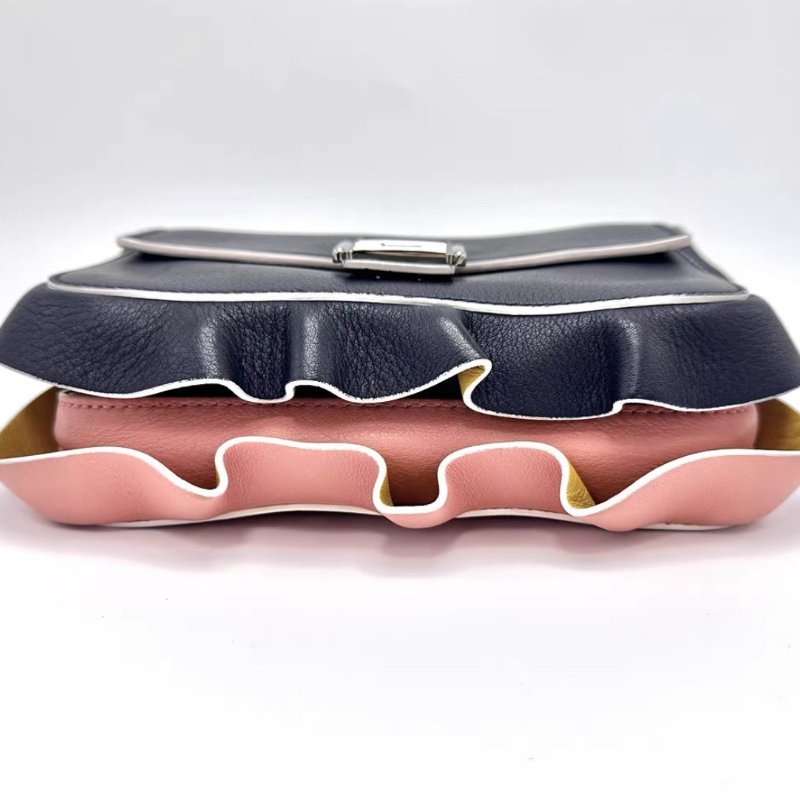 FENDI 拼色雙子星肩背斜背包手提包19*12*7 98新配件塵袋-3