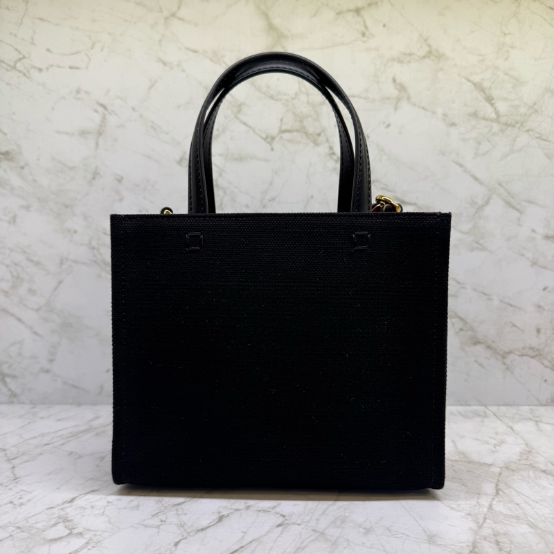 GIVENCHY G-Tote 字母印花帆布手提斜背包/黑-2