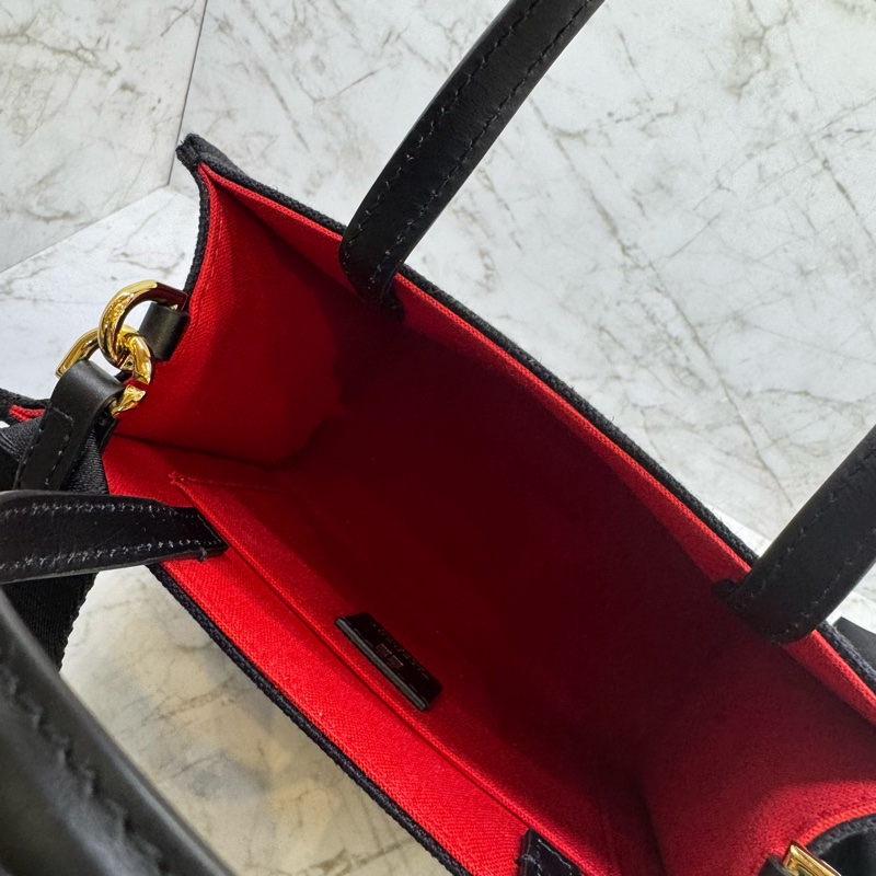 GIVENCHY G-Tote 字母印花帆布手提斜背包/黑-5