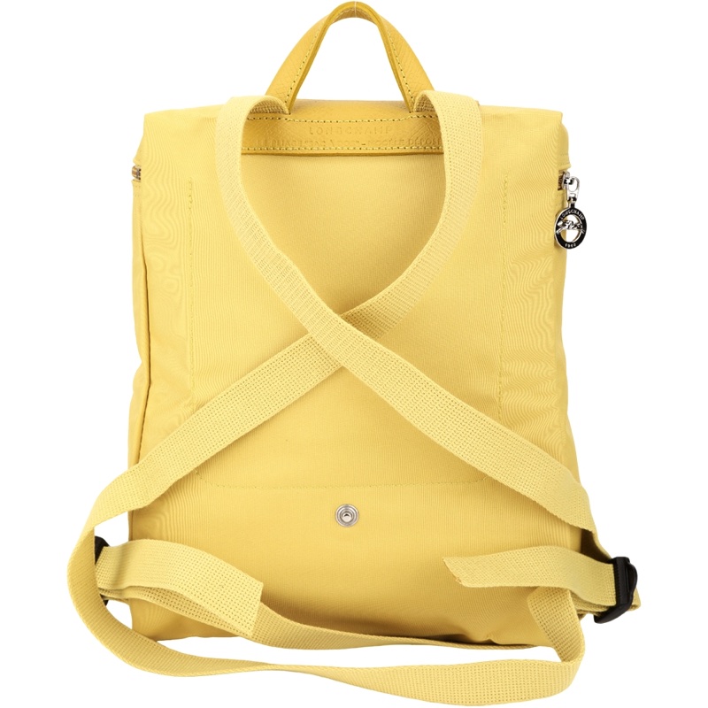 LONGCHAMP 後背包 Le Pliage Green 奔馬刺繡尼龍後背包 黃色-2