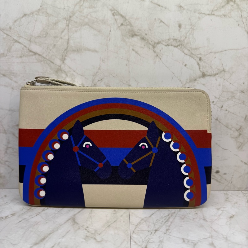 HERMES Carre Pock長版置物小包Z刻-0