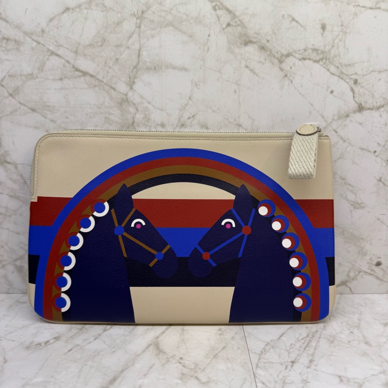 HERMES Carre Pock長版置物小包Z刻-1