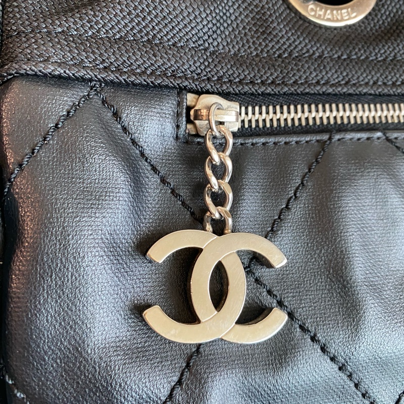 Chanel 黑銀tote 單肩包-20