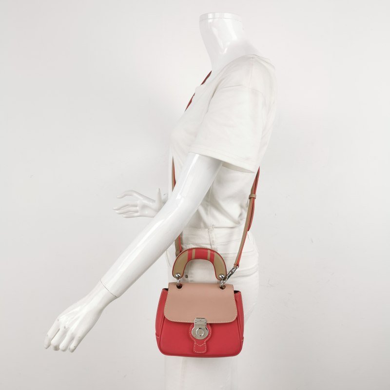 Burberry DK88 牛皮 拼色 鎖扣 斜背包 單肩包-1