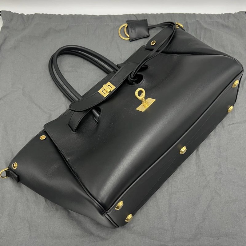 BALENCIAGA Bel Air黑金手提斜背包30*21*12 全新閒置配件塵袋-1