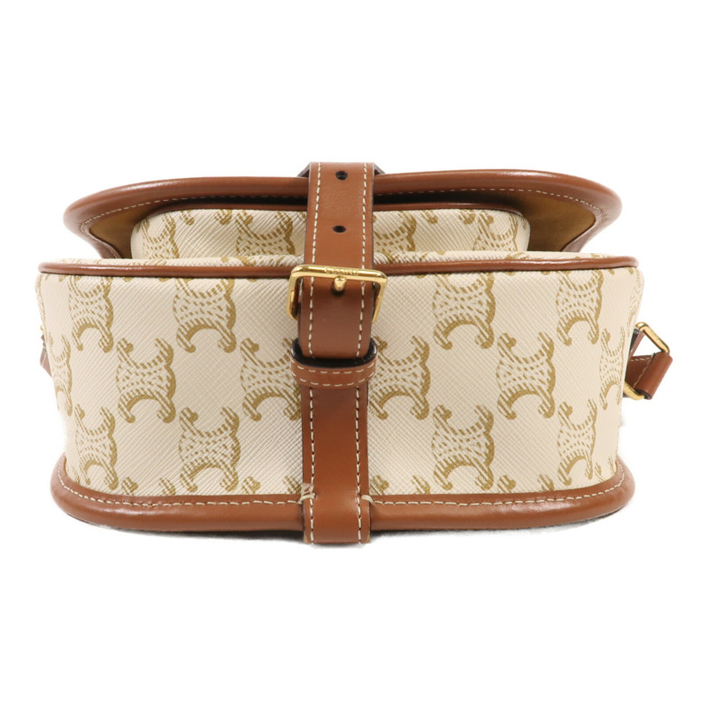 CELINE 塗層帆布Folco金扣肩背袋-3