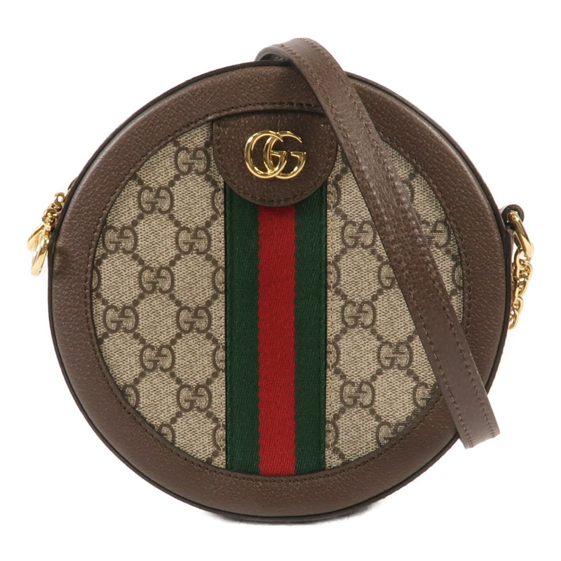 GUCCI 塗層帆布Ophidia GG Mini金扣鏈帶肩背袋-0