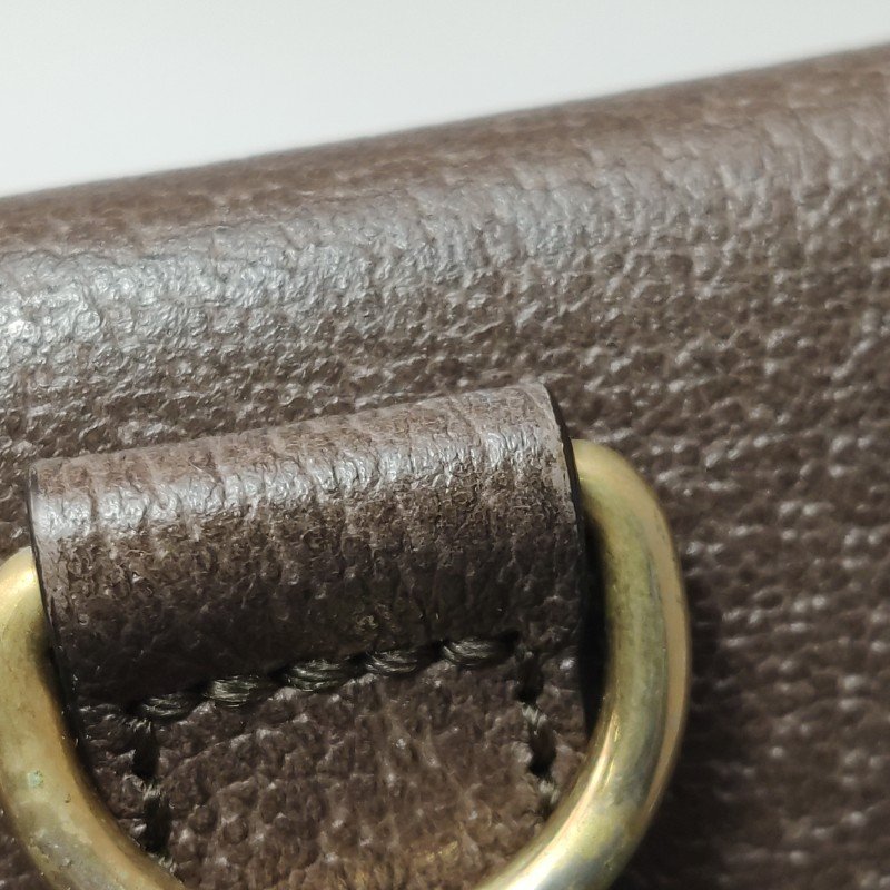 Gucci Neo Vintage 牛皮 帆布 GG 老花 虎頭 Logo 皮標 子母包 斜背包-18