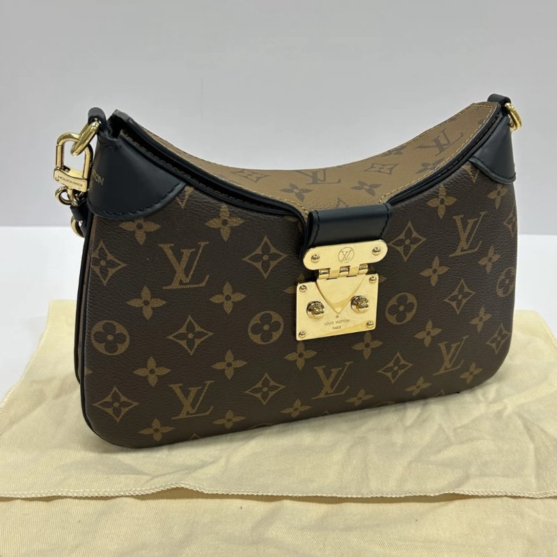 LV Twinny老花手提肩背斜背包芯片款 29*19*9  98新配件塵袋-1