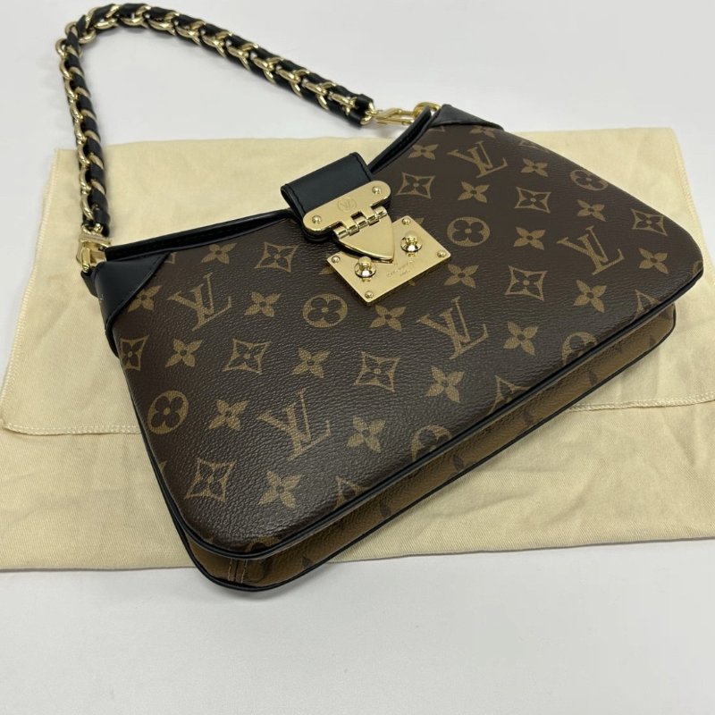 LV Twinny老花手提肩背斜背包芯片款 29*19*9  98新配件塵袋-4