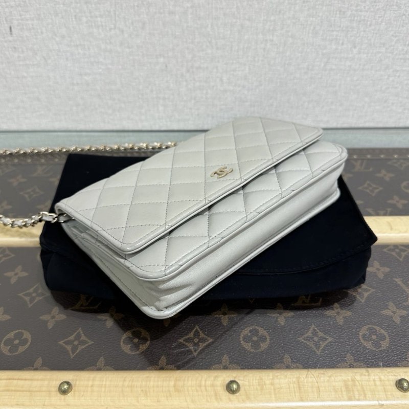 CHANEL灰金牛皮 WOC 19*13*4 98新配件盒子塵袋-3