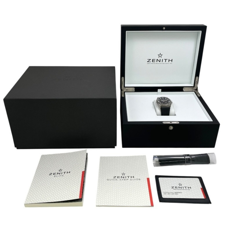 Zenith Defy Classic 95.9000.670 78.R782 男士鈦金屬自動鏤空腕錶,搭配橡膠錶帶-9