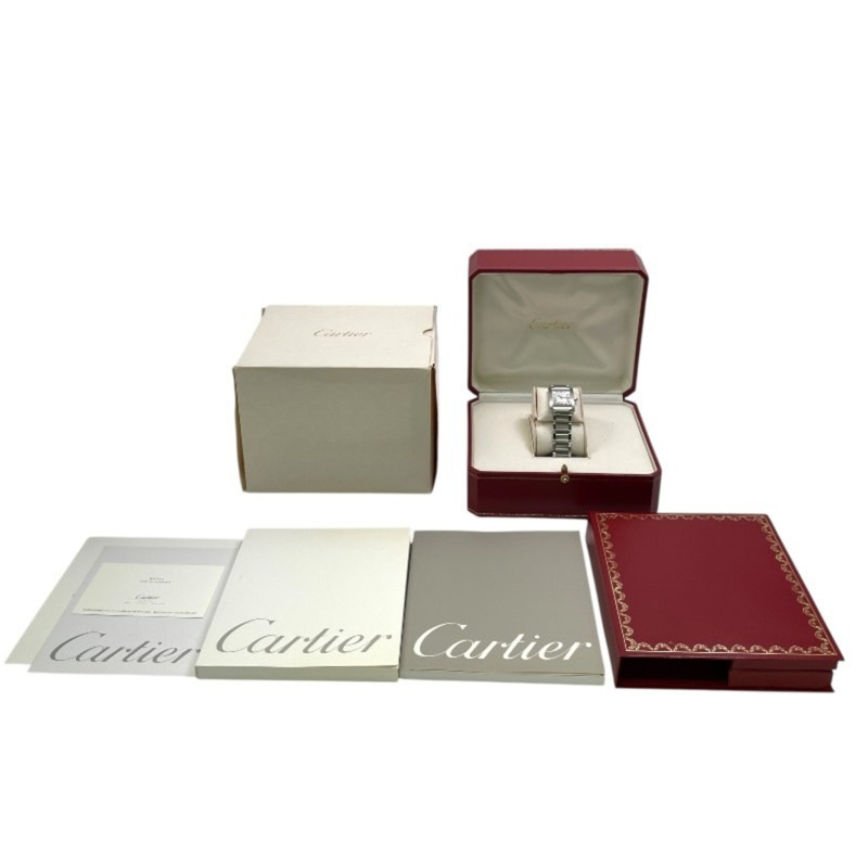 卡地亞 Tank Française SM W51008Q3 不鏽鋼女士石英腕錶-8