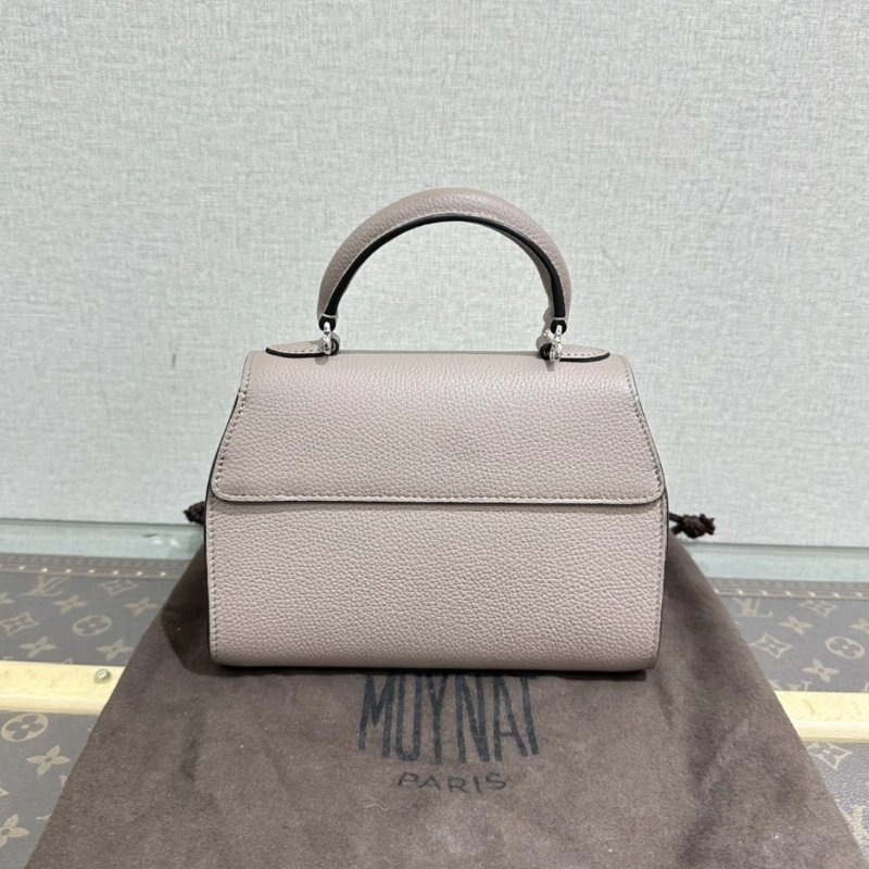 MOYNAT 藕粉色Pejane手提肩背斜背包20*21*8  98新配件塵袋-4