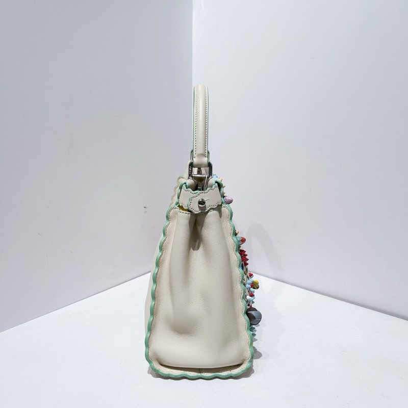 Fendi 2018限量款秀款peekaboo 花卉款 中號 全球銷量20隻 手工刺繡高定款-5