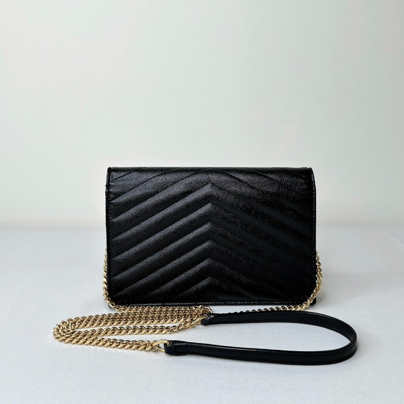 YSL 小款黑金信封woc鏈帶包-1