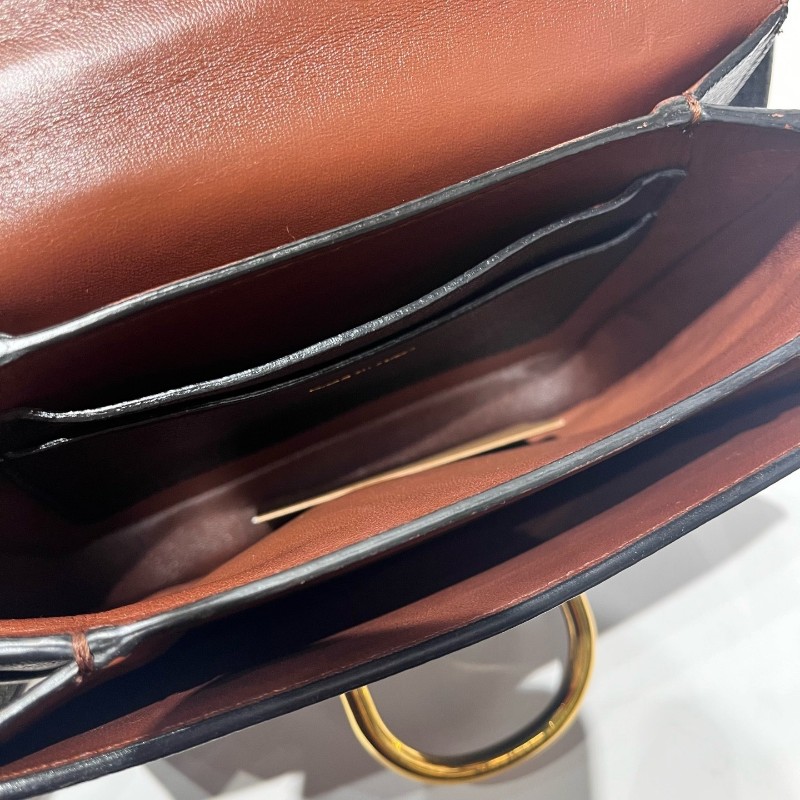 Burberry 經典格紋 馬鞍包 帆布拼皮 肩背斜背包-8