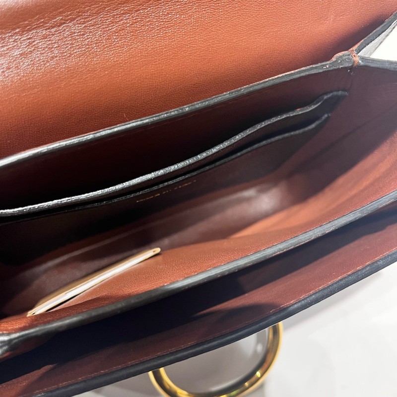 Burberry 經典格紋 馬鞍包 帆布拼皮 肩背斜背包-17