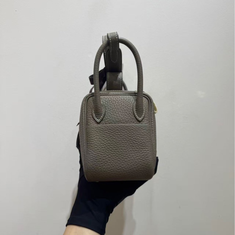 愛馬仕 Hermes 99 mini lindy 大象灰金扣 手袋 斜挎包-4