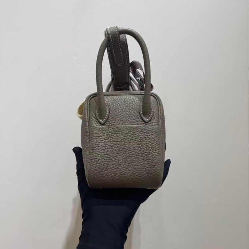愛馬仕 Hermes 99 mini lindy 大象灰金扣 手袋 斜挎包-6