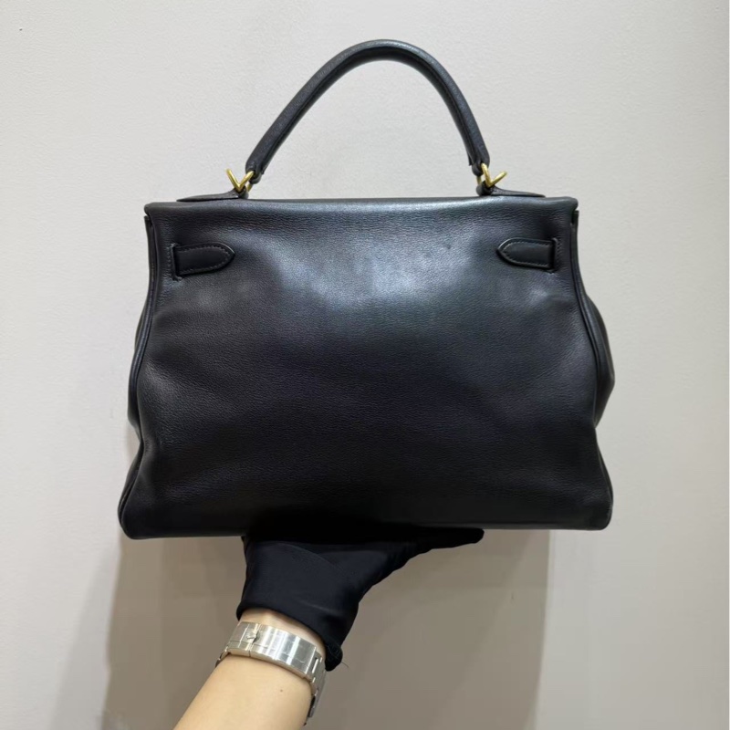 愛馬仕 Hermes kelly32 黑色金扣 手袋 斜挎袋-1