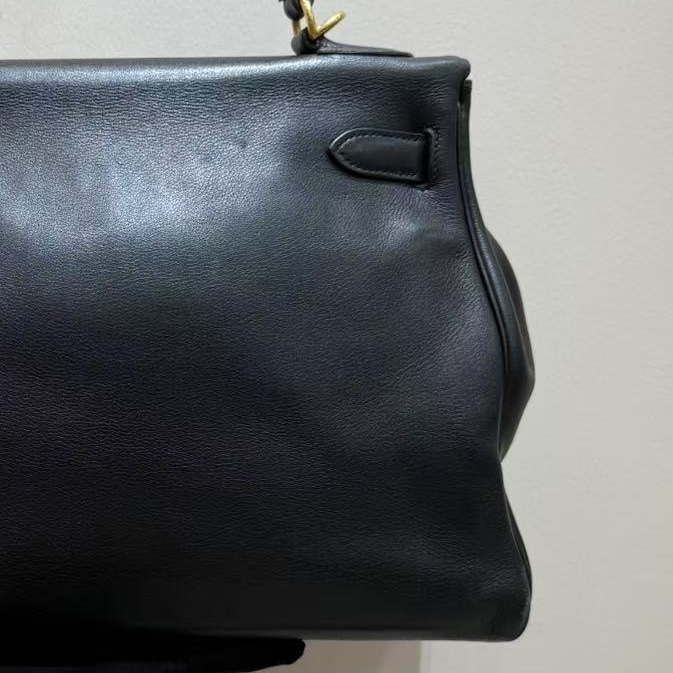 愛馬仕 Hermes kelly32 黑色金扣 手袋 斜挎袋-6